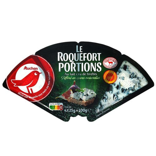 Ser Roquefort z mleka owczego z niebieską pleśnią Auchan 100 g