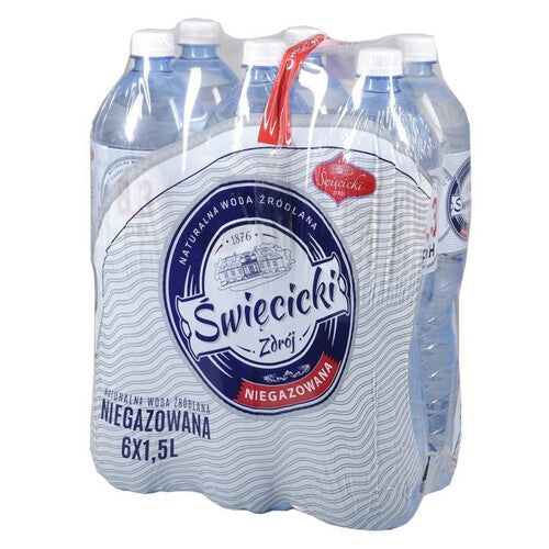 Naturalna woda źródlana niegazowana Święcicki Zdrój 6 x 1,5 l