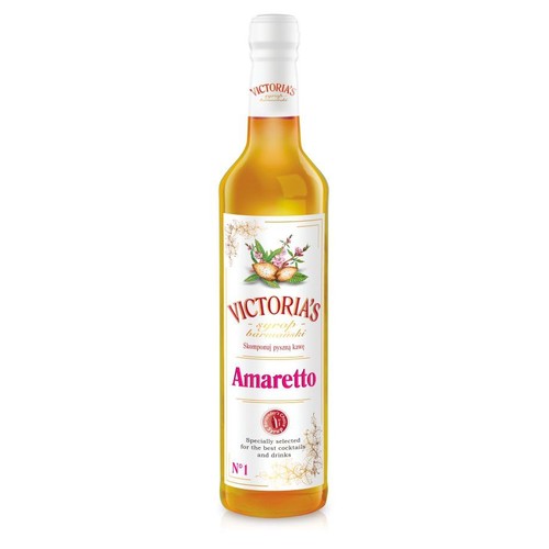 Syrop barmański o smaku Amaretto Victorias 490 ml