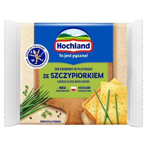 Ser ze szczypiorkiem kremowy topiony w plastrach Hochland 130 g