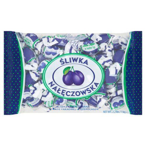 Śliwka kandyzowana w masie kakaowej w czekoladzie Solidarność 1 kg