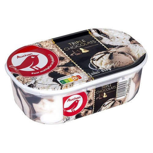Lody Triple czekoladowe Auchan 1000 ml