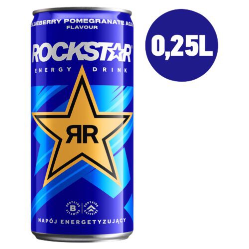 Napój energetyczny o smaku jagód i granatu Rockstar 250 ml