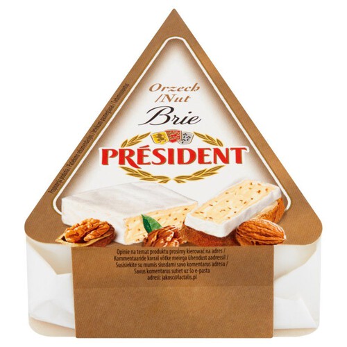 Ser Brie z orzechami President 125 g