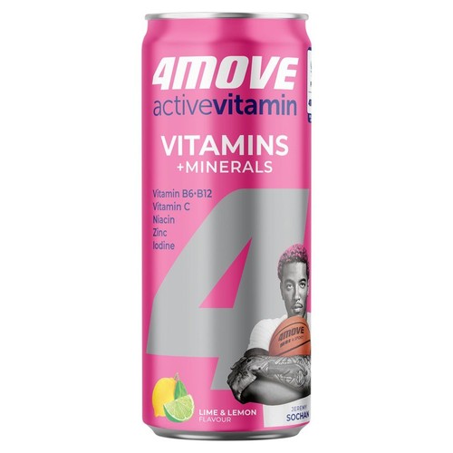 Active Vitamin gazowany napój o smaku limonki i cytryny 4Move 330 ml