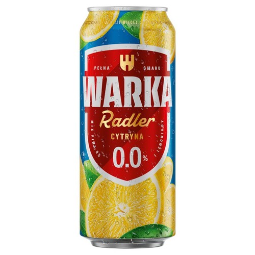 Radler Piwo bezalkoholowe cytryna alk.0.0% obj. Warka 500 ml