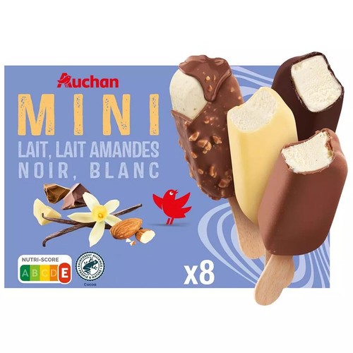 Lody mini Gourmands 4 smaki  Auchan 8 x 45 g