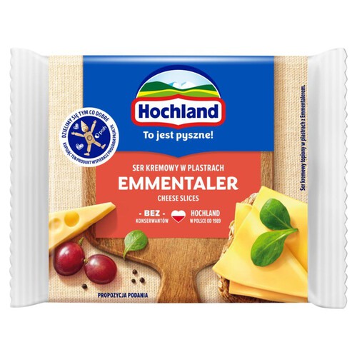 Ser emmentaler kremowy topiony w plastrach Hochland 130 g