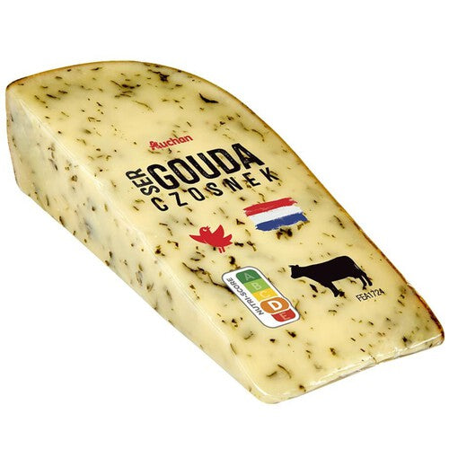 Ser Gouda czosnek Auchan na wagę ok. 135 g