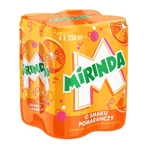 Napój gazowany o smaku pomarańczowym Mirinda 4 x 330 ml